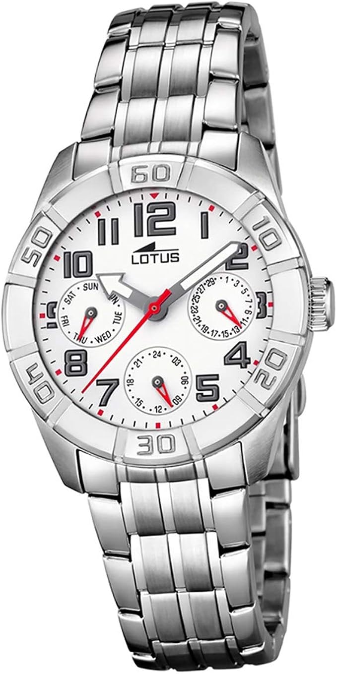 lotus 男孩多表盘石英手表,带不锈钢表链 15831/4